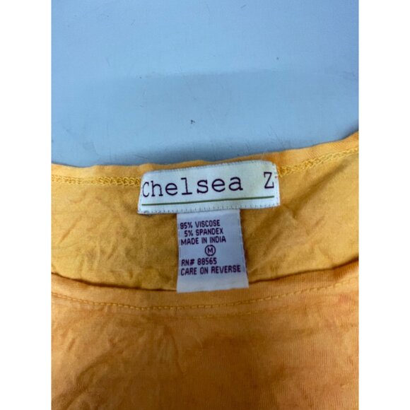 chelsea z mid sleeve tee shirt tie die orange red viscose made India medium READ - Picture 4 of 7